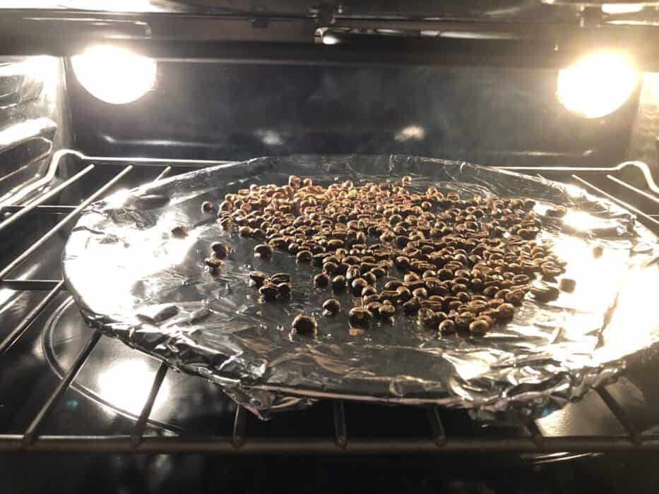 Coffee Beans Roasted in the Oven Reach First Crack